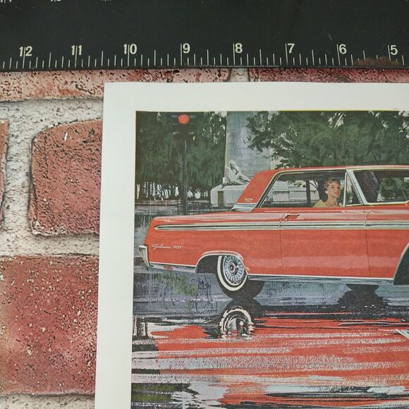 1961 Ford Galaxie Quality / Whisper - Red Car - Original Vtg PRINT AD Ephemera - Picture 6 of 10